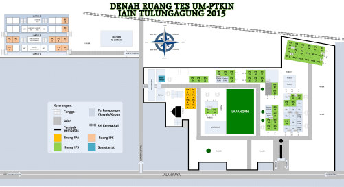 Denah Ruang Tes UM-PTKIN IAIN Tulungagung 2015