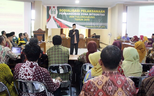 Itjen Kemenag Gelar Sosialisai Zona Integritas di IAIN Tulungagung
