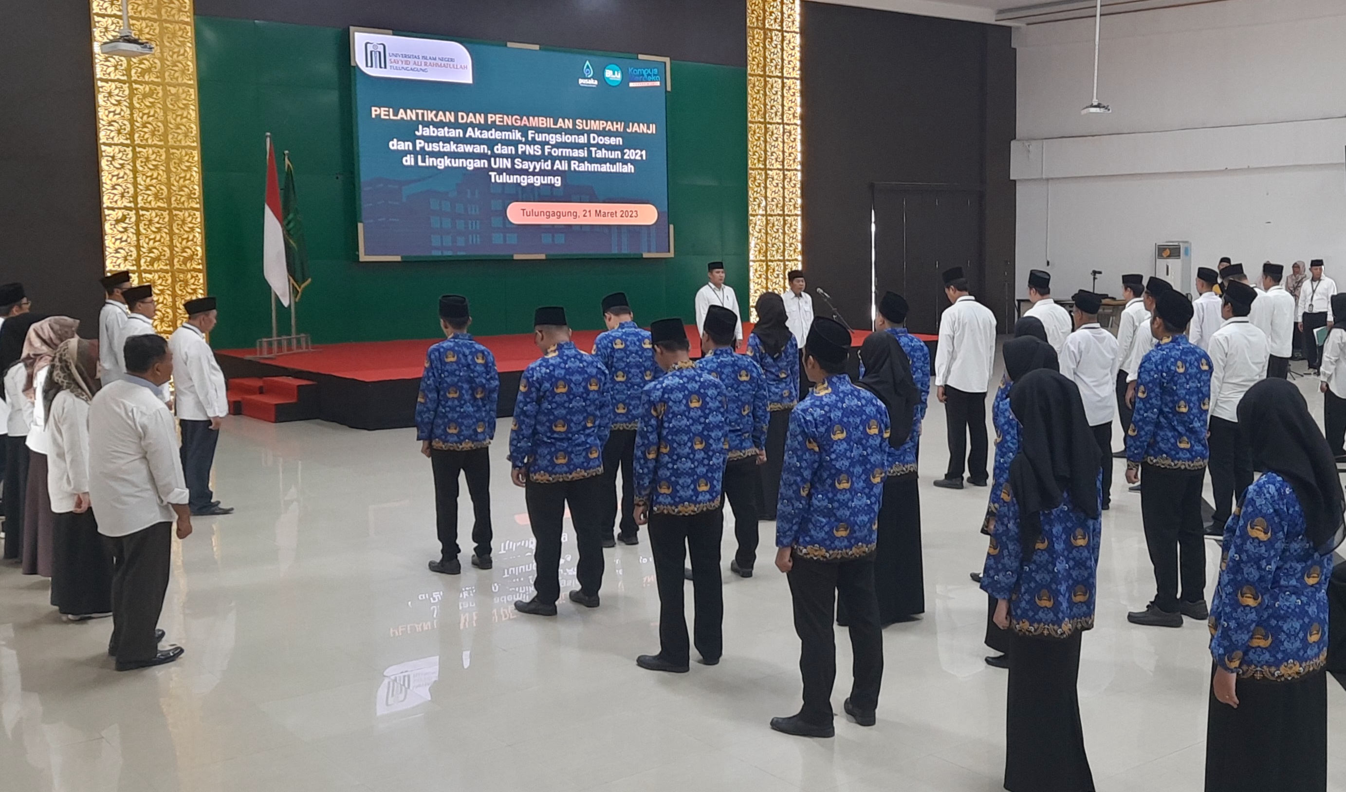 Rektor UIN SATU Tulungagung Lantik Pejabat Akademik, Fungsional, dan PNS