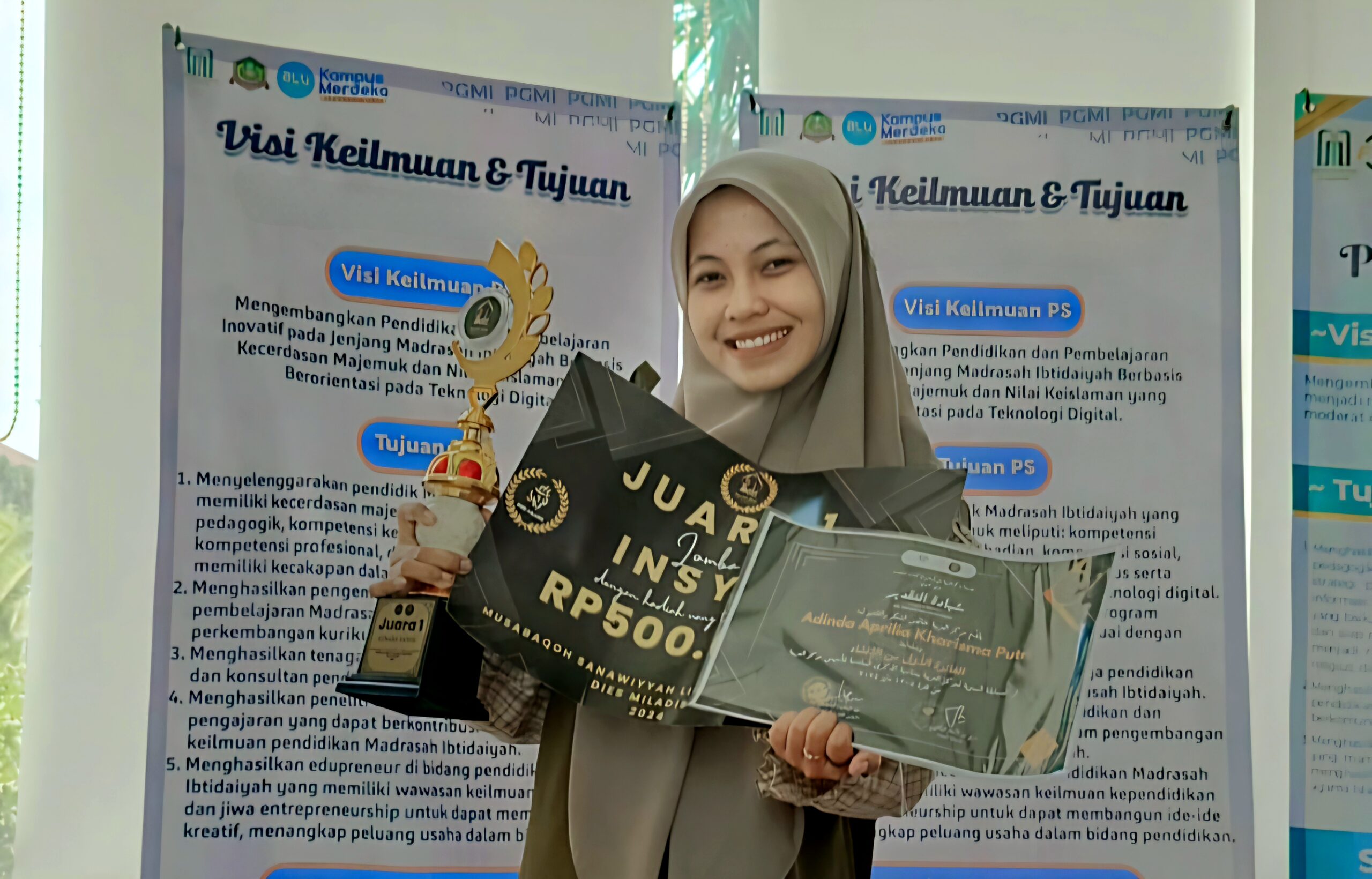 Mahasiswi Prodi BSA Raih Juara 1 Lomba Insya’ Arabiy Tingkat Nasional
