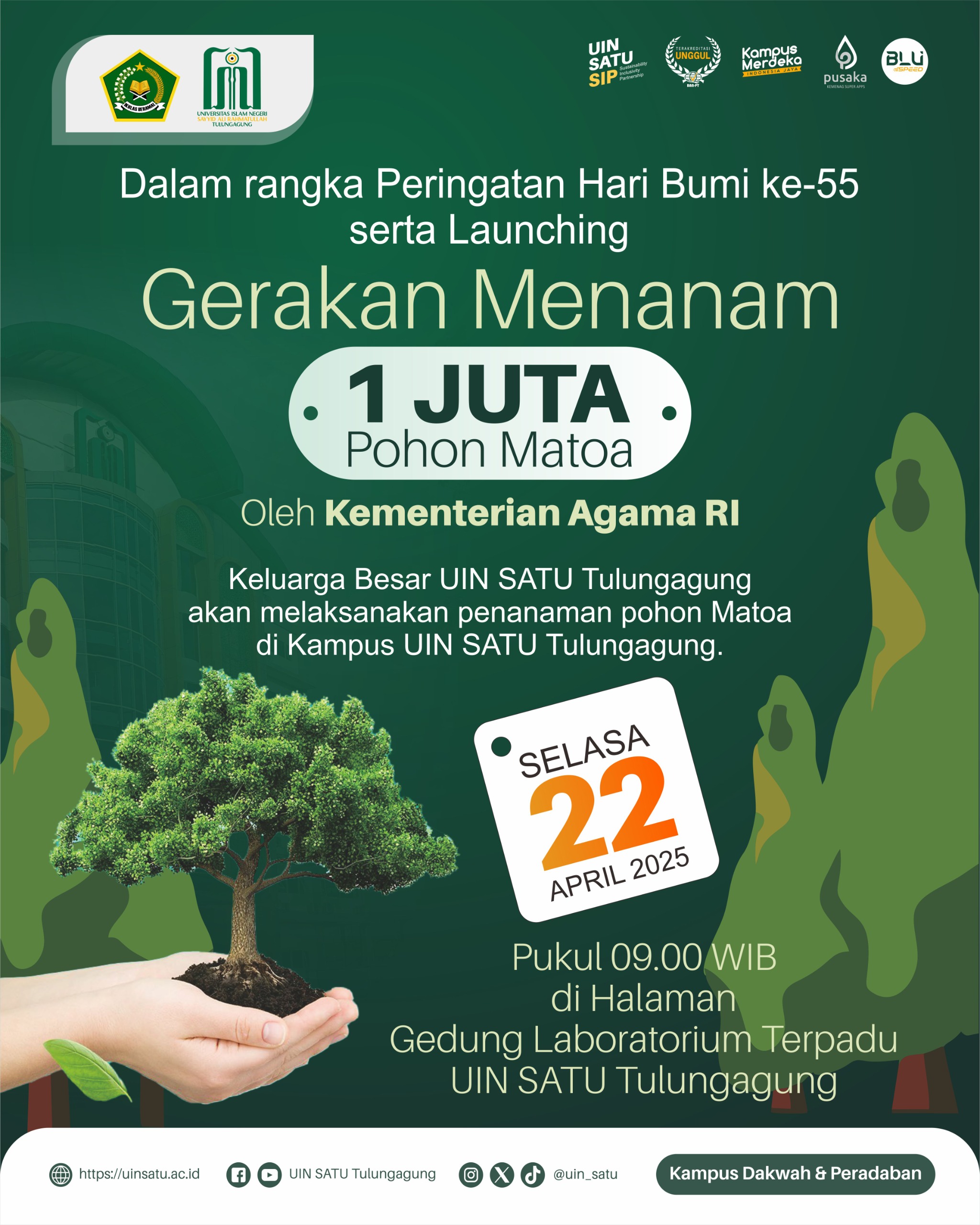 UIN SATU Tulungagung Tanam Pohon Matoa dalam Gerakan 1 Juta Pohon Kemenag RI 4 UIN SATU Tulungagung Tanam Pohon Matoa dalam Gerakan 1 Juta Pohon Kemenag RI