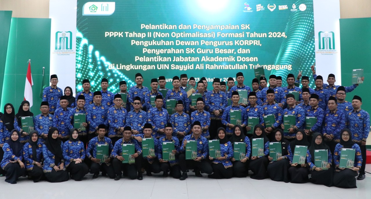 Menag Lantik 41 PPPK dan Pengurus KORPRI UIN SATU, Rektor: Ini Perjalanan Panjang Pengabdian