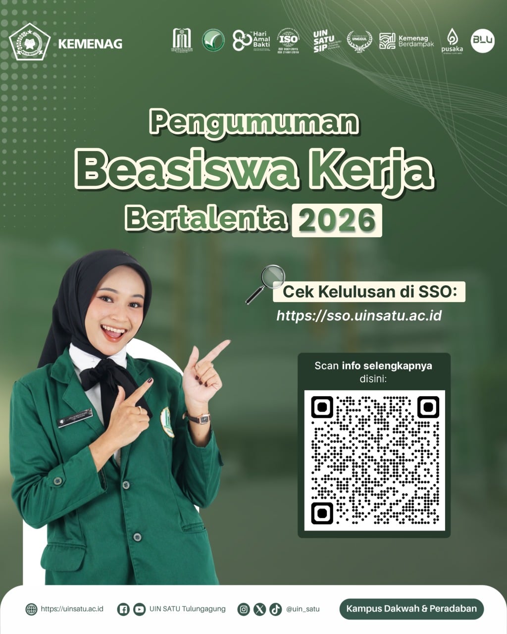 Pengumuman Hasil Seleksi Beasiswa Kerja Bertalenta Tahun 2026