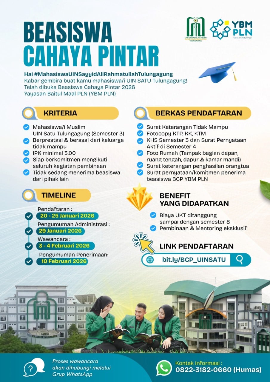 Pengumuman Pendaftaran Beasiswa Cahaya Pintar (BCP) Tahun 2026