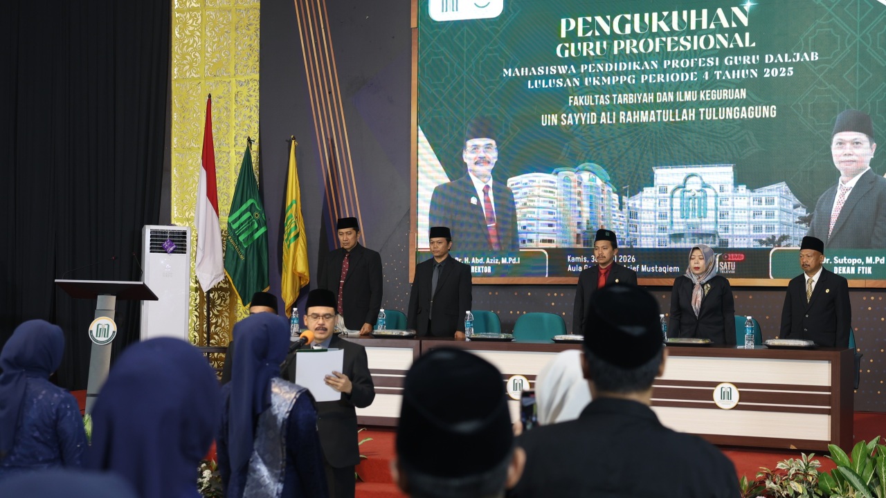 Dari Riau hingga Sulawesi, UIN SATU Tulungagung Kukuhkan 2.609 Guru Profesional dengan Kelulusan 99,85%